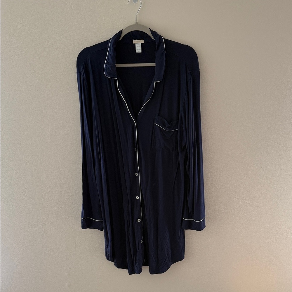 Eberjey Navy Blue Pajama Shirt